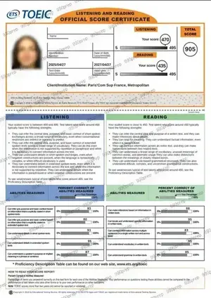 TOEIC Certificate 2