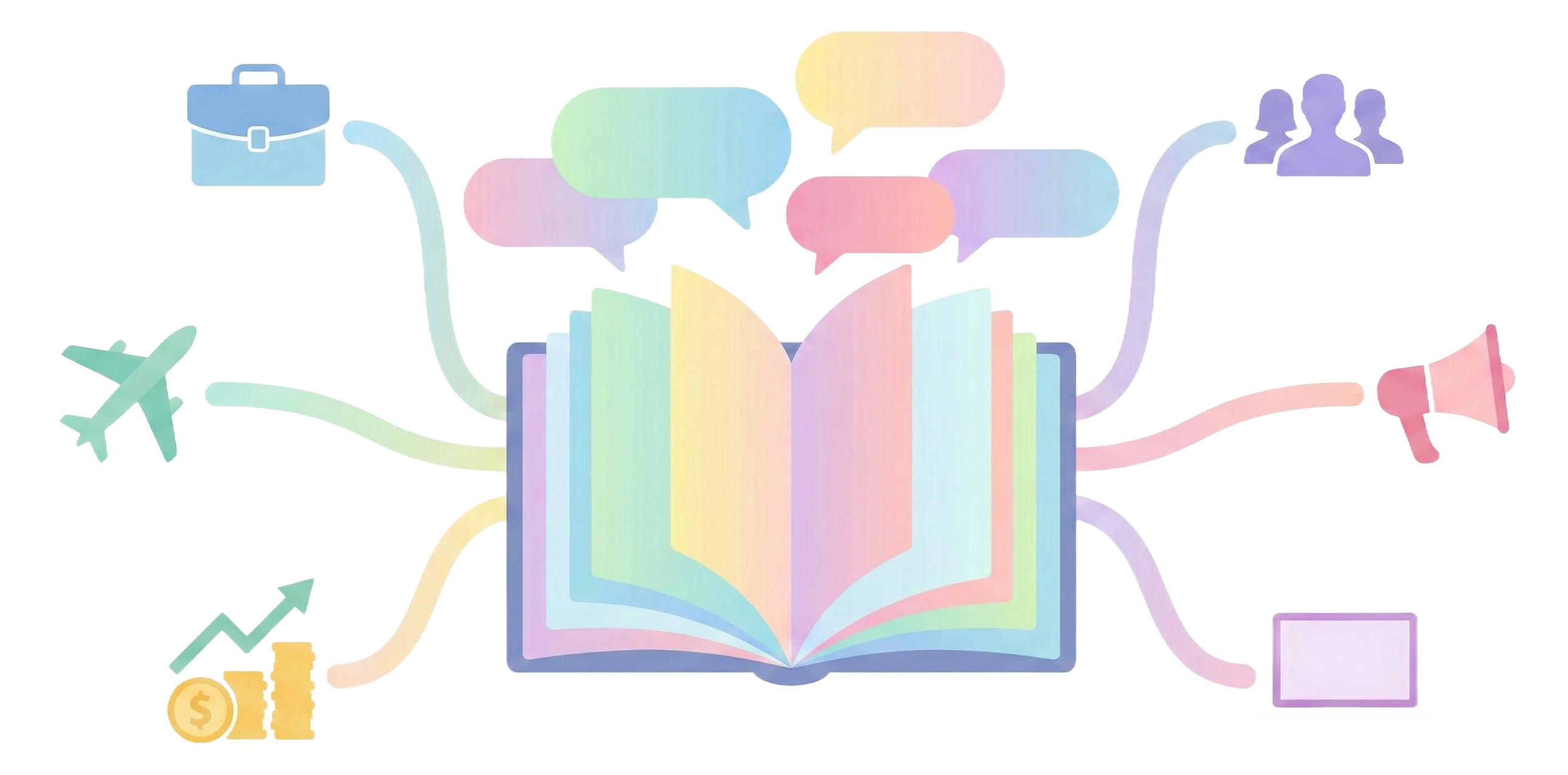 Illustration of business vocabulary for the TOEIC